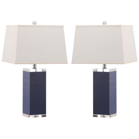 Deco 27 Inch H Leather Table Lamp (Set of 2) | Safavieh - LIT4143